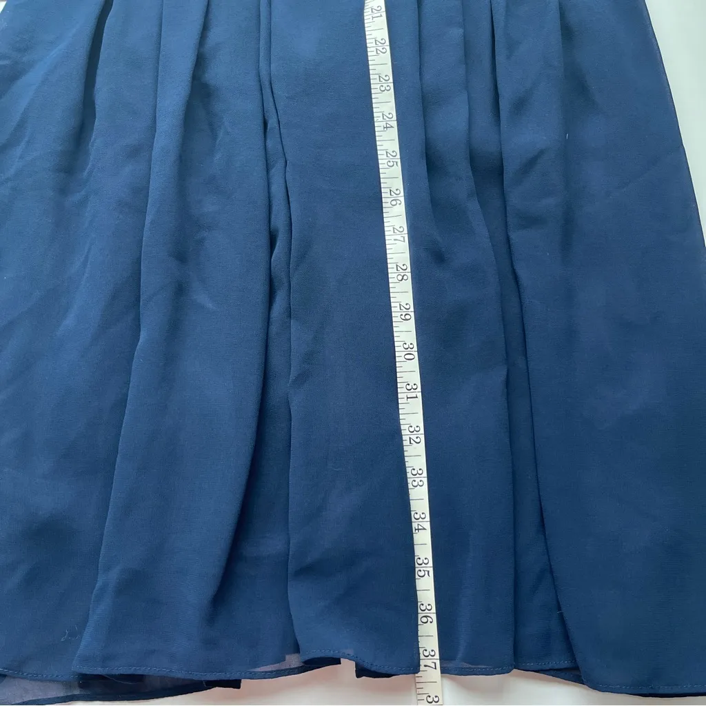 Elegant Navy Blue Halter Dress - Image 8