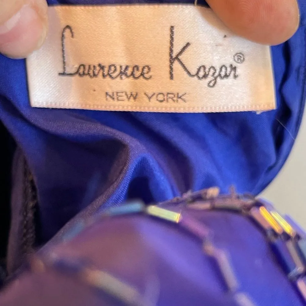 Vintage Laurence Kazar Silk Beaded Dress - Image 2