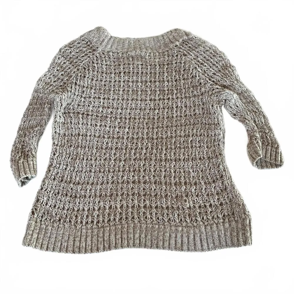 Mudd Womens Sweater Sz Medium Tan Cable Heavy Knit - Image 2