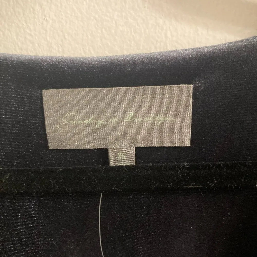 NWT Anthropologie Sunday in Brooklyn Blue Velvet Mini Dress - Size XS - Image 5