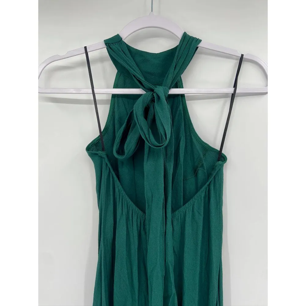 Reformation Filippa Sycamore Green Halter Neck Open Back Maxi Dress Size 0 - Image 98