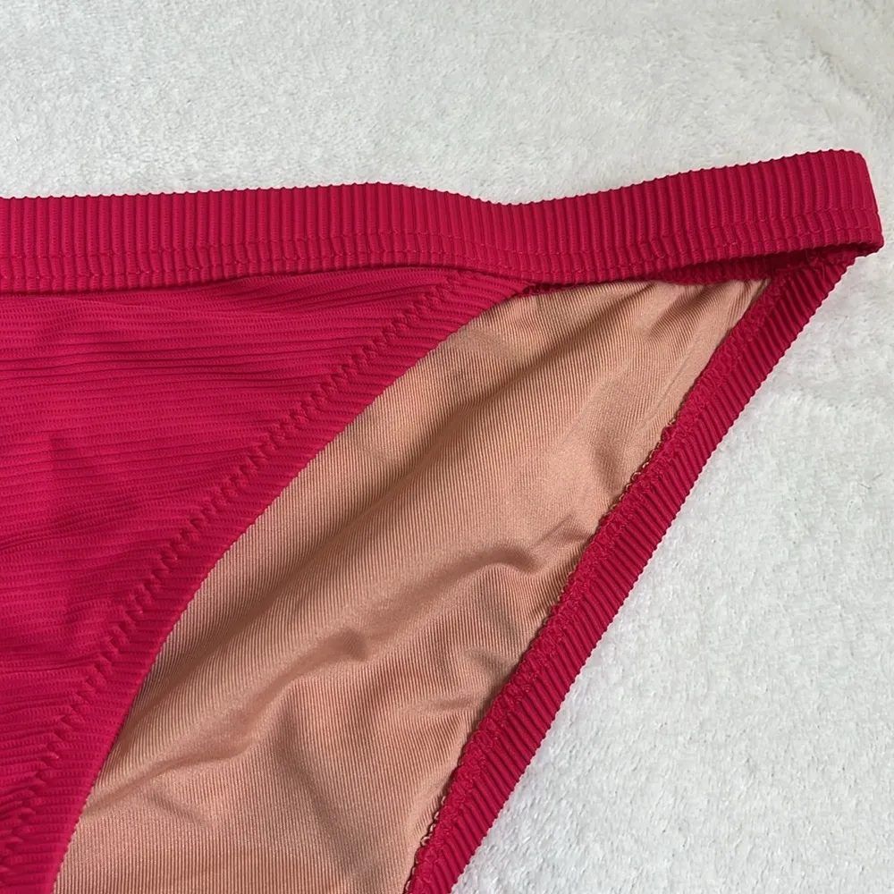 J. Crew Women’s Ribbed Full Coverage Low Rise Bikini Bottom Size Small - Image 3