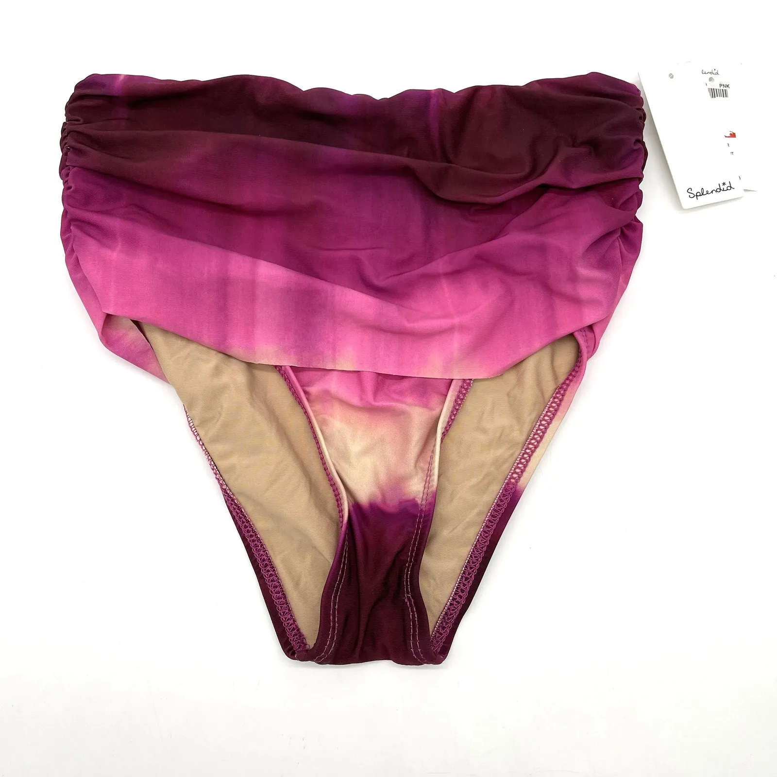 Splendid Bikini Bottom Size XS Highwaist Pant To Dye‎ For Pink Beachy Summer - Image 2