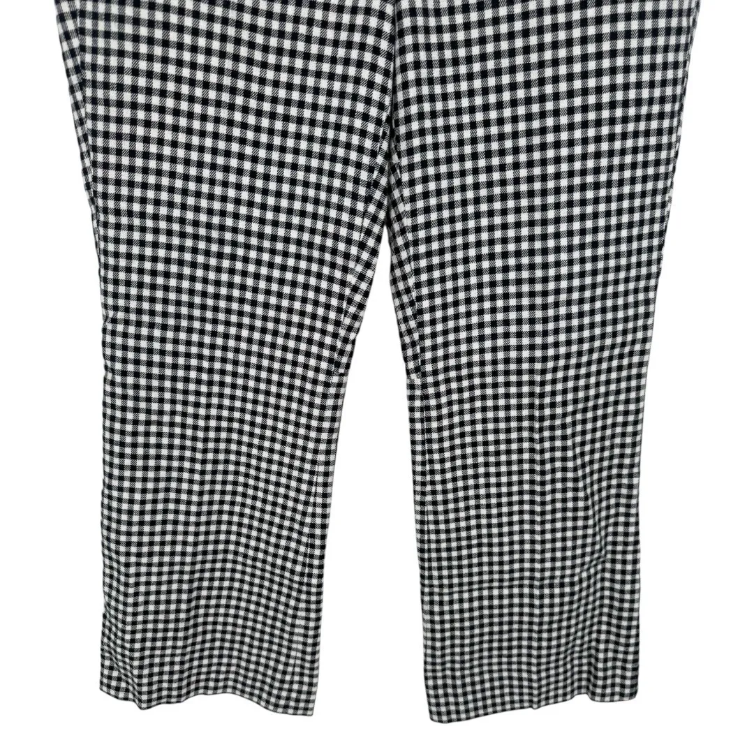 J.Crew Women's Hayden Kickout Crop Pants Gingham Stretch Linen Sz 4‎ Tall Preppy - Image 6