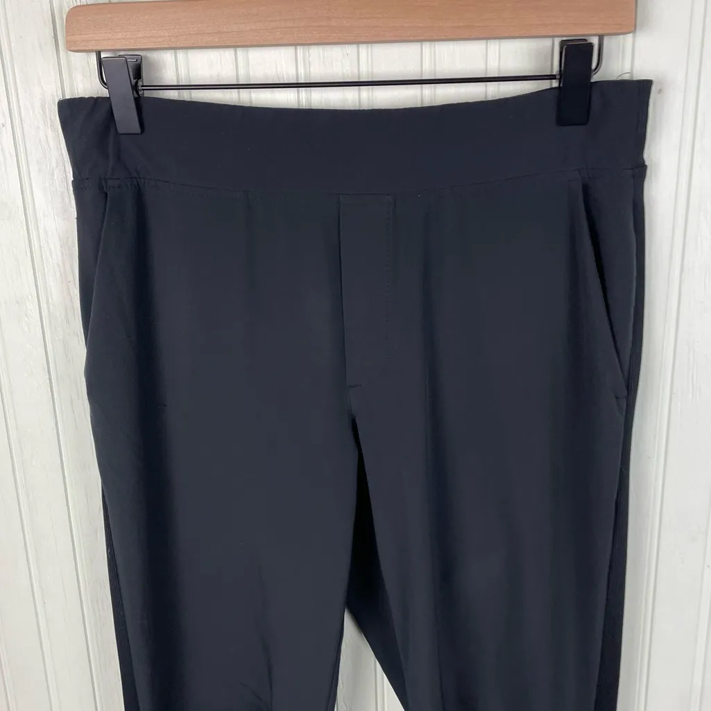 Athleta Brooklyn Ankle Pant Black Women's Size 4 Knit Panels Slim Leg Joggers - Image 4