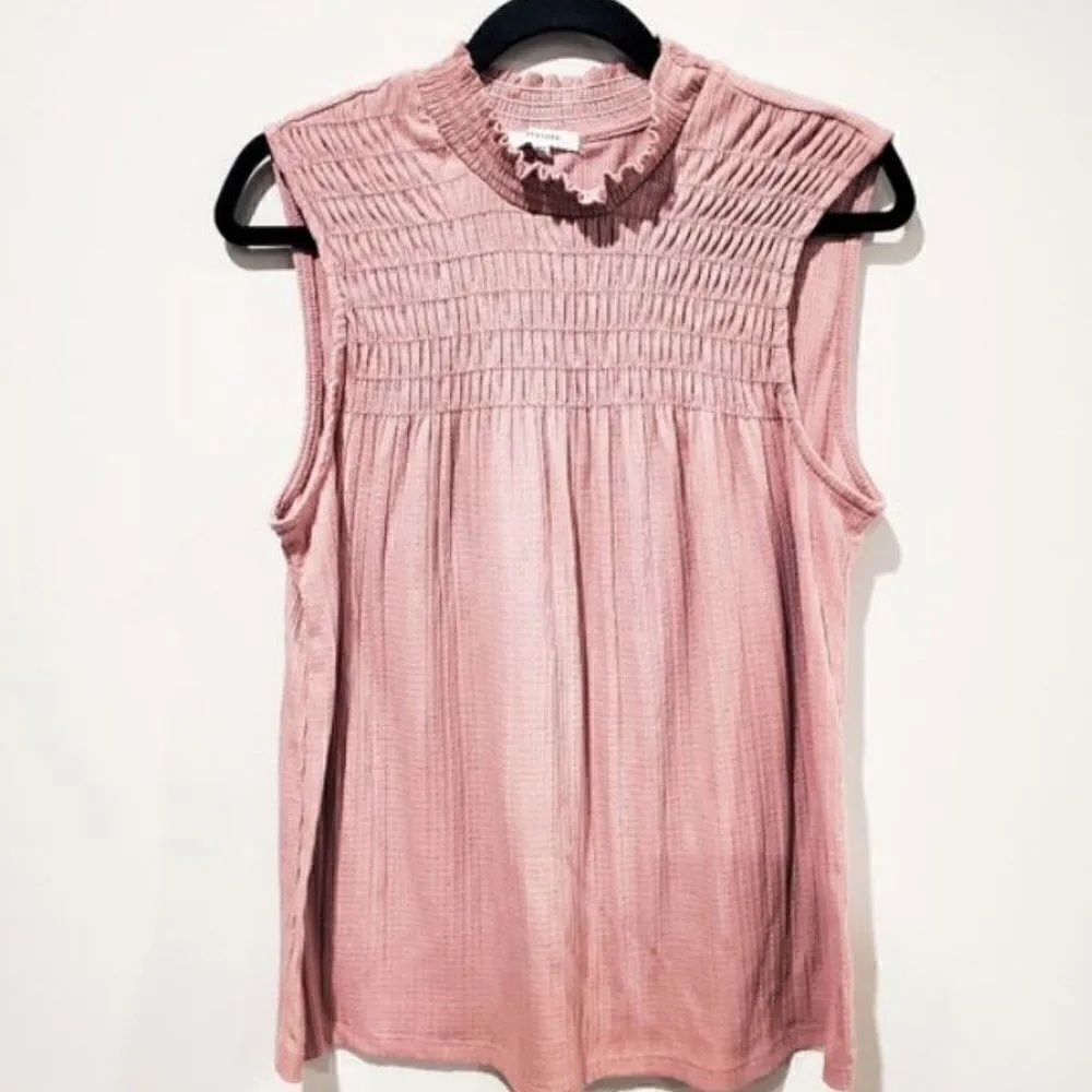 Pleione Textured Mock Neck Sleeveless Blouse Size Medium - Image 7