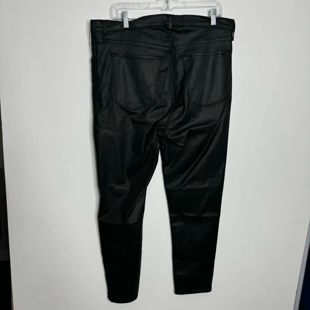 NWT Abercrombie & Fitch‎ The Super Skinny Ankle Black Coated Criss Cross 34/18 - Image 5