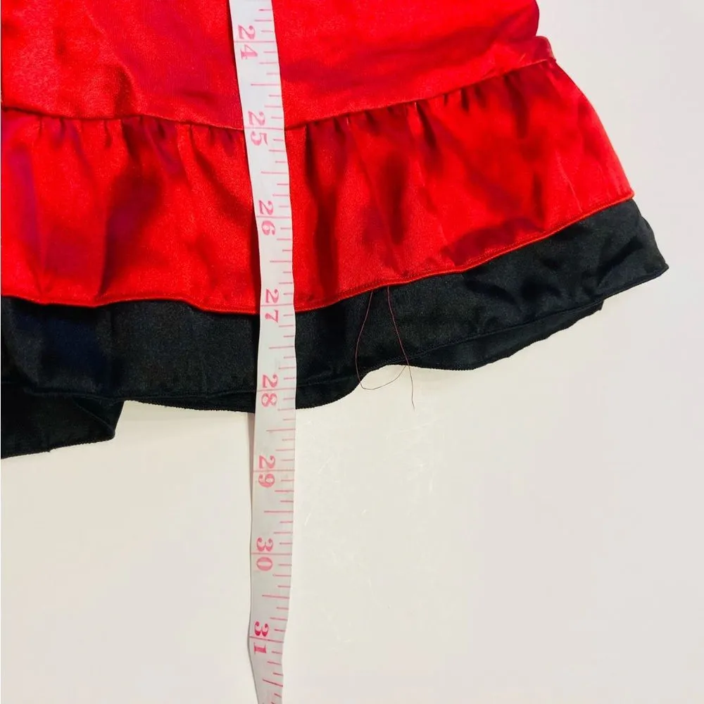 Fredrick’s‎ Of Hollywood Teddy Slip Satin Lace Silky Lingerie Gown Size 38 Red Pink Size L - Image 9