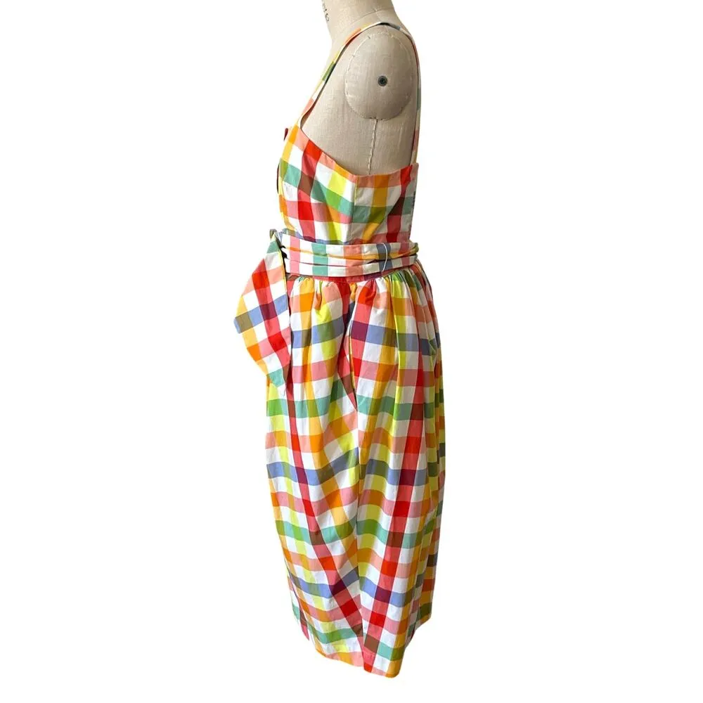 Christopher John Rogers x Target Multicolor Check Gingham Midi Dress Size 12 - Image 6