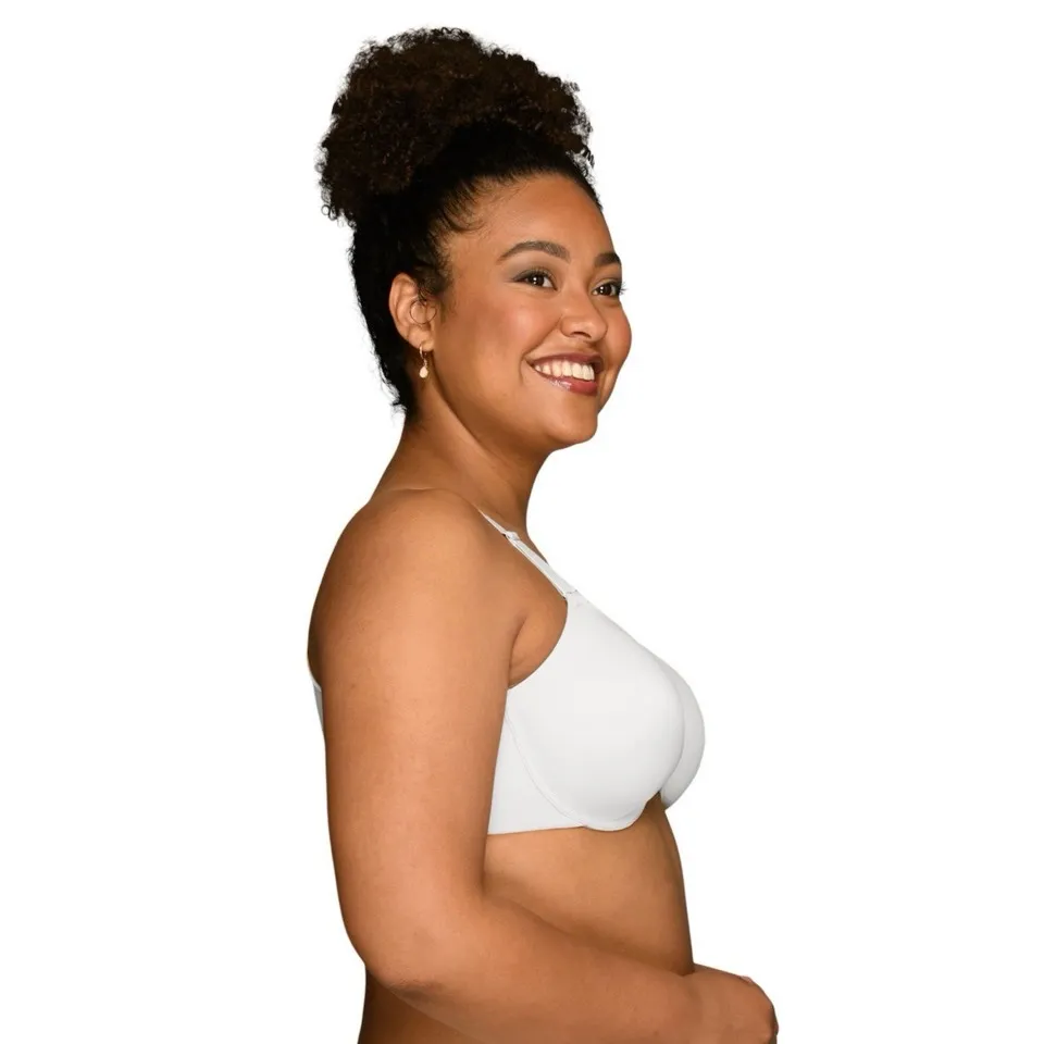 Vanity Fair New 76384 Full Figure Underwire Front Close Bra 42DDD White - Image 4