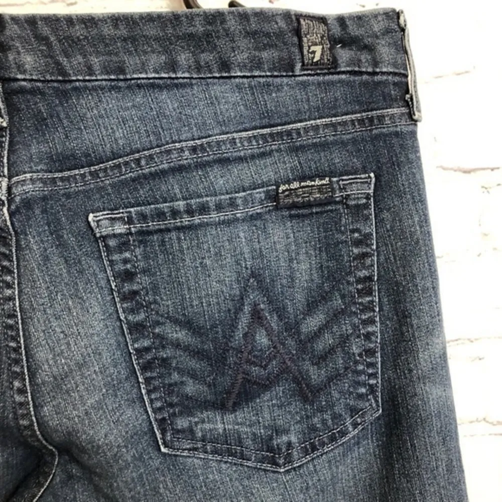 7 For All Mankind A Pocket Blue Flared Jeans size 31 - Image 7