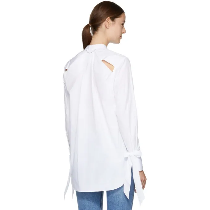 Rag & Bone Dylan Long Sleeve Poplin Shirt White Size S - Image 11