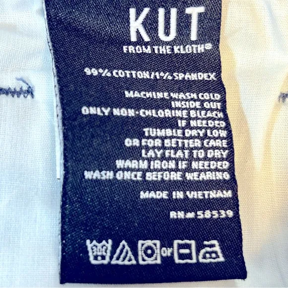 KUT‎ From The Kloth Kelsey High Rise Ankle Flare Blue White Striped Jeans Size 4 - Image 11