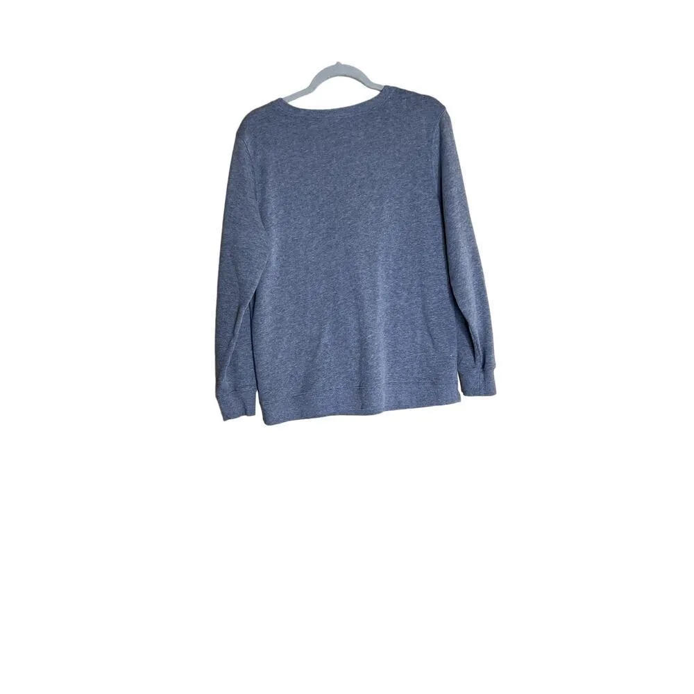 Old Navy womens size large sweatshirt gray martini logo - Image 3