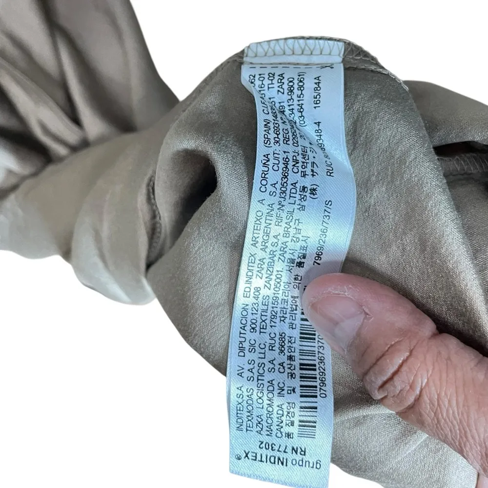 Zara Belted Midi V-neck Dress Size Small Spring Summer SS21 - Image 15