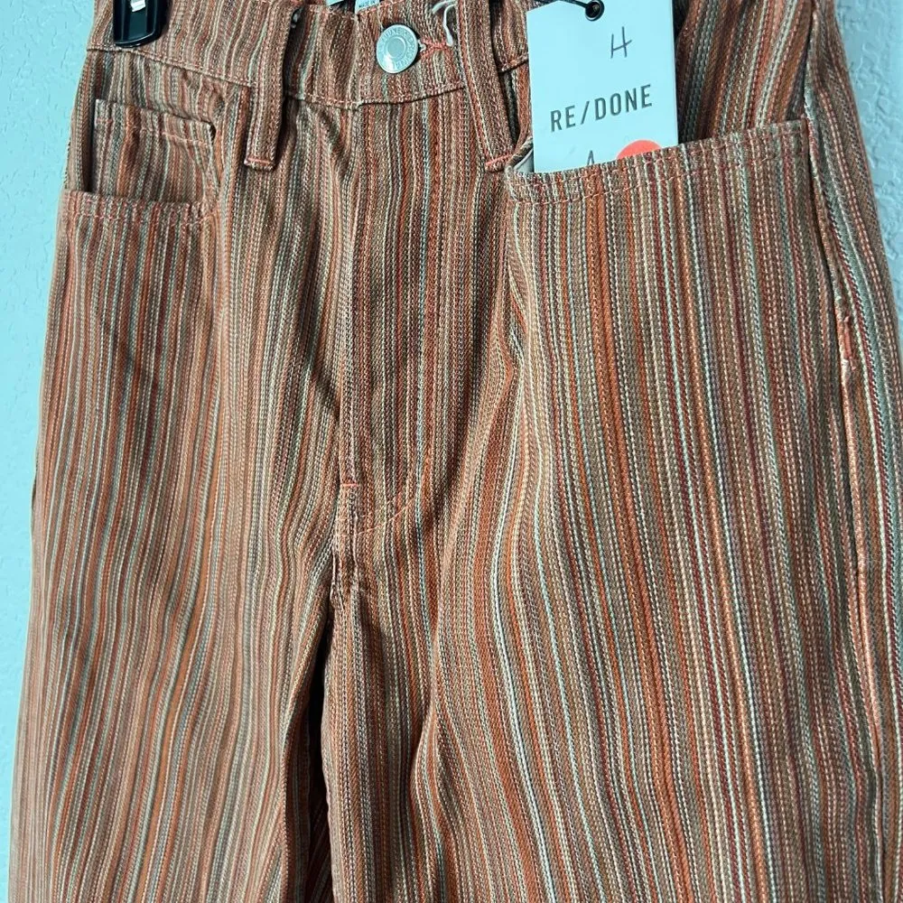 $210 NWT RE/DONE 70s BOOTCUT MULTI STRIPE PANTS SZ 25 - Image 4