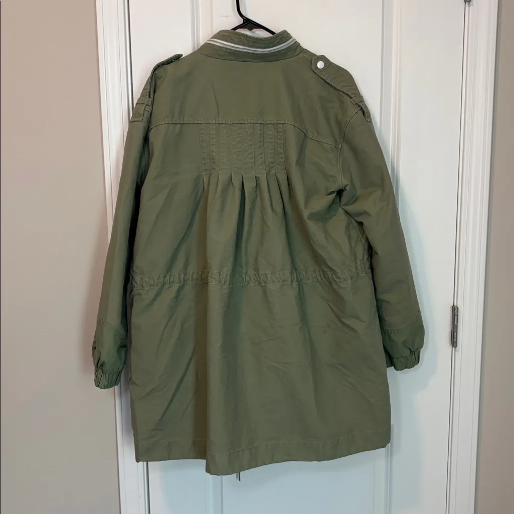 Adidas Originals Olive Green Winter Parka Jacket Military Army M Coat Women Size M - Image 10