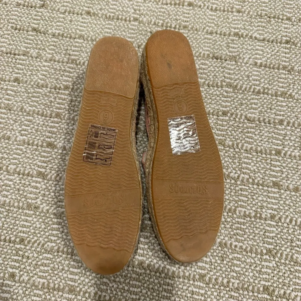 Soludos Ciao Bella Dusty Pink & Woven Smoking Slippers Espadrilles | Size 6 - Image 5