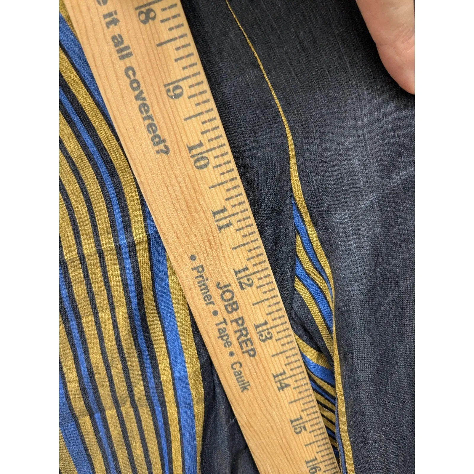 Honey Punch Women's Jumpsuit Halter Cut-Out Bun Ruffle Striped Black Gold Small - Image 8