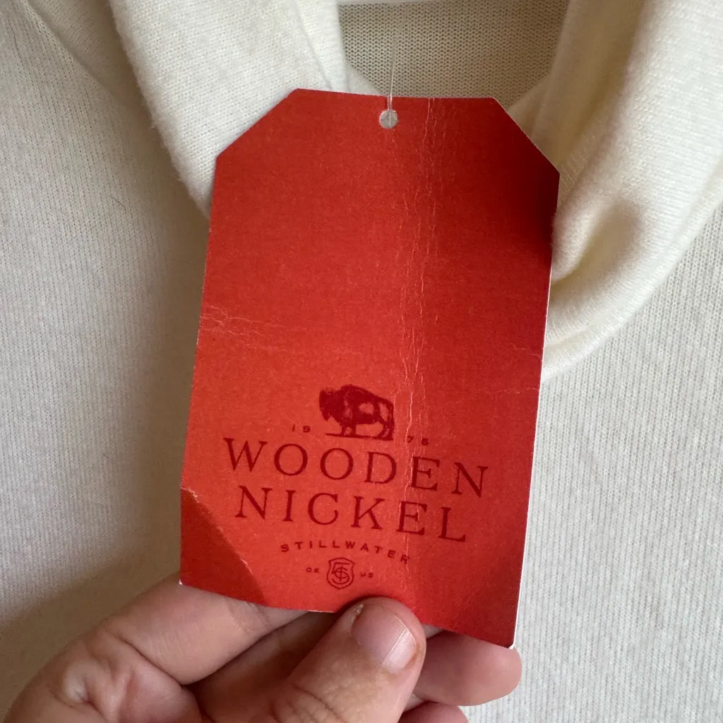 Sadie & Sage Cream Ruffle Sweater Medium - Image 7