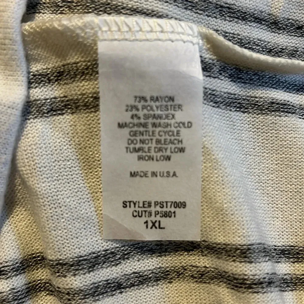 Chicsoul.com USA White & Gray Soft Women’s Top 1053 - Image 4