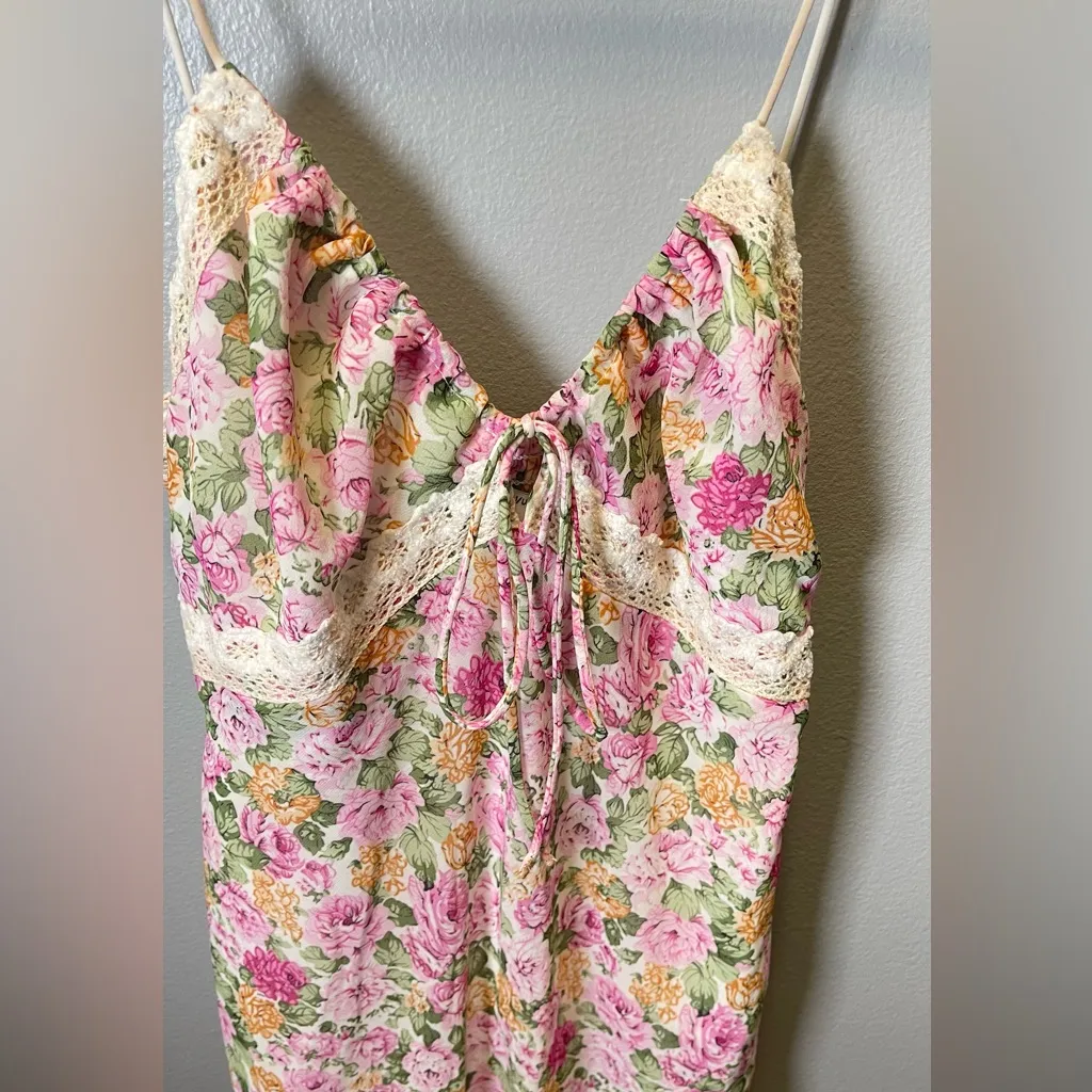 Princess Polly Women's Emily‎ Maxi Pink Floral Dress Size 4 - Image 4