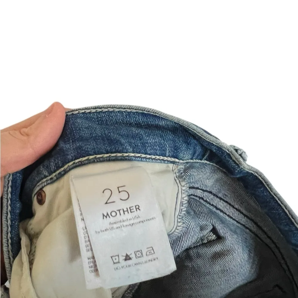 Mother The Stunner Ankle Fray in Graffiti Girl Blue Size 25 - Image 9