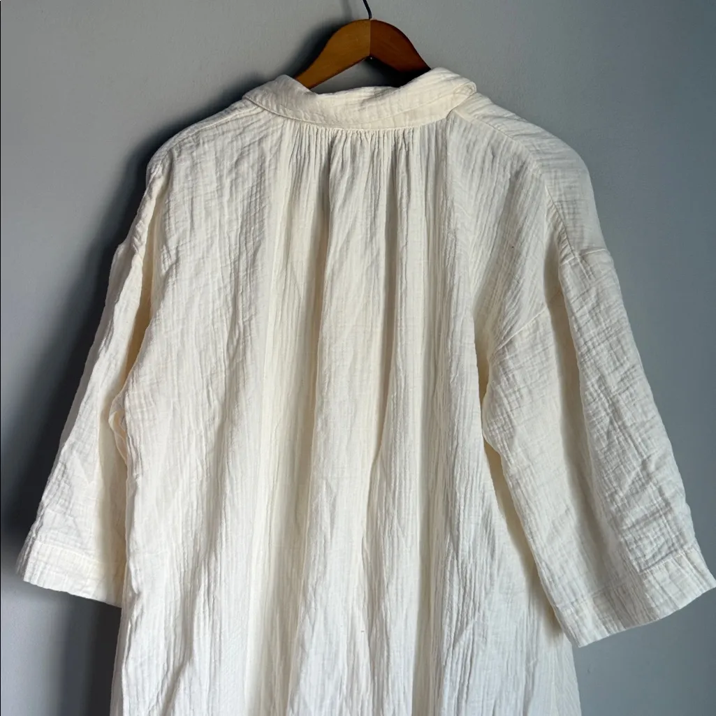 NEW Madewell Lightestspun Cover-Up Maxi Shirtdress Medium - Image 8