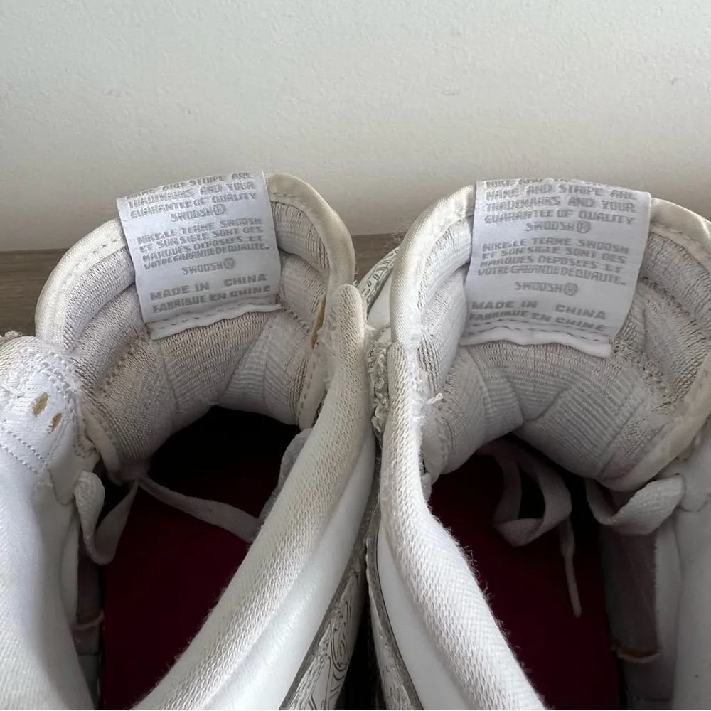 Nike Jordan 1 Retro GS Hi Top Laser White Shoe Size 7Y or 8.5 #850 - Image 8