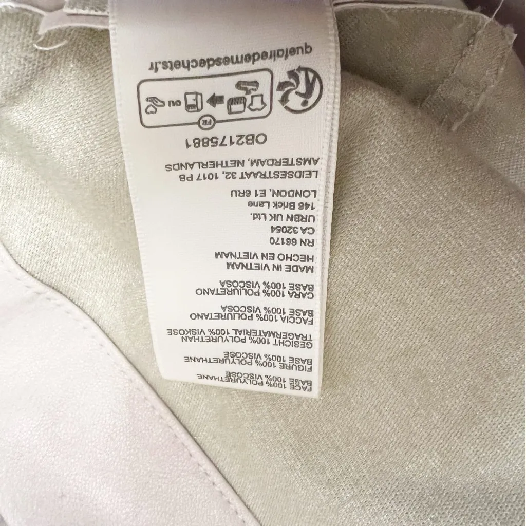 Free People Sawyer Vegan Suede Mini Dress Size Large Beige Open Back - Image 10