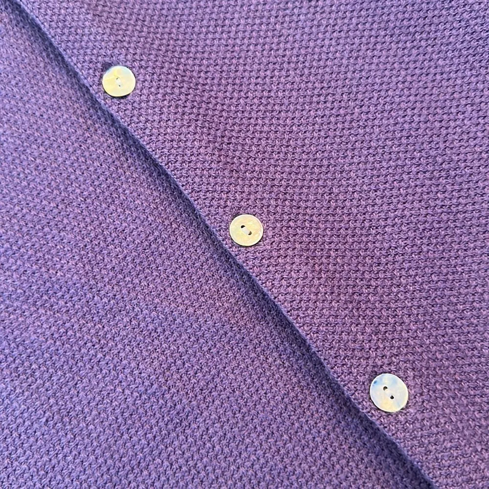 J. Jill purple button front poncho sweater OS EUC - Image 9