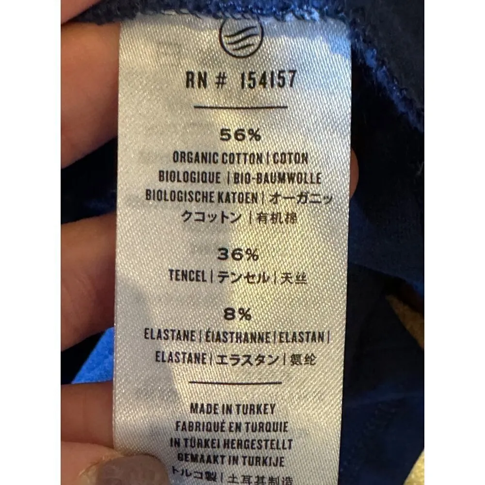 United By Blue Dress Women Medium Blue Organic Cotton Long Sleeve Tunic Shift - Image 9