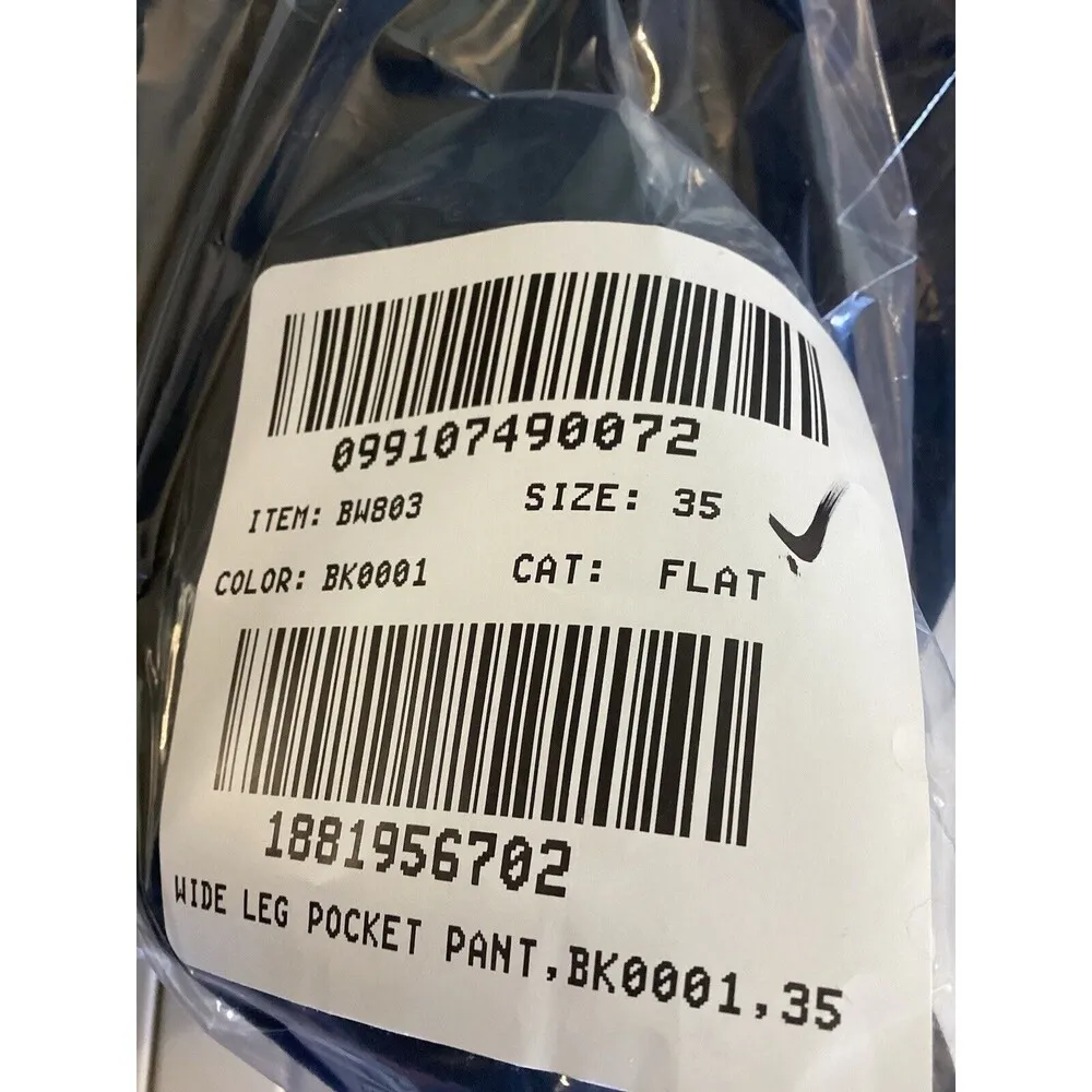 J Crew Lizzie High Rise Patch Pocket Wide Leg Pants Black 35 - Image 8