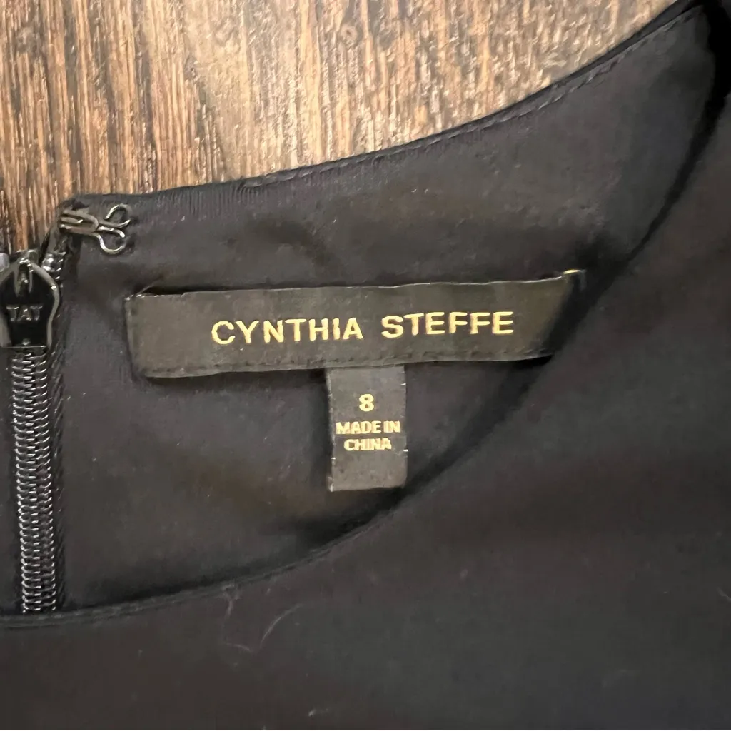 Cynthia Steffe Black and Silver Snakeskin Print Mini Dress - Image 2