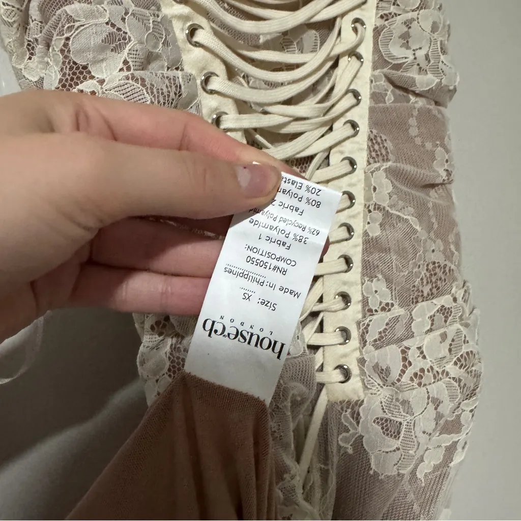 HOUSE OF CB Artemis Lace Maxi Dress XS - Image 6