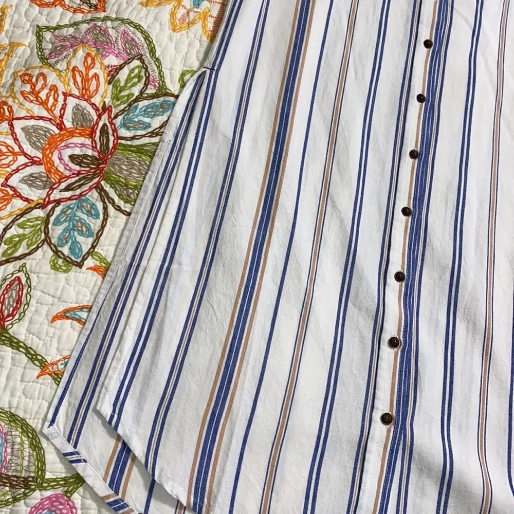 Jachs Girlfriend Striped buttondown highlow tunic - Image 4