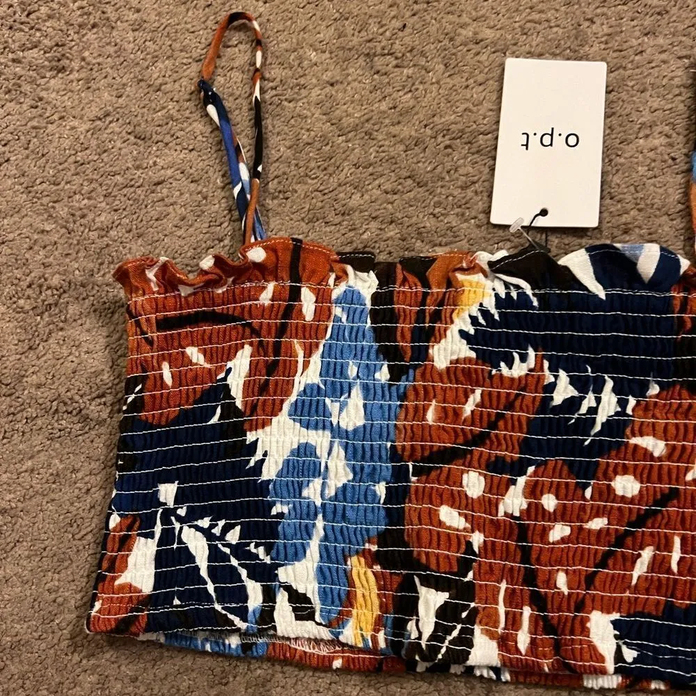 NWT o.p.t one pretty time crop top M Blue Size M - Image 4