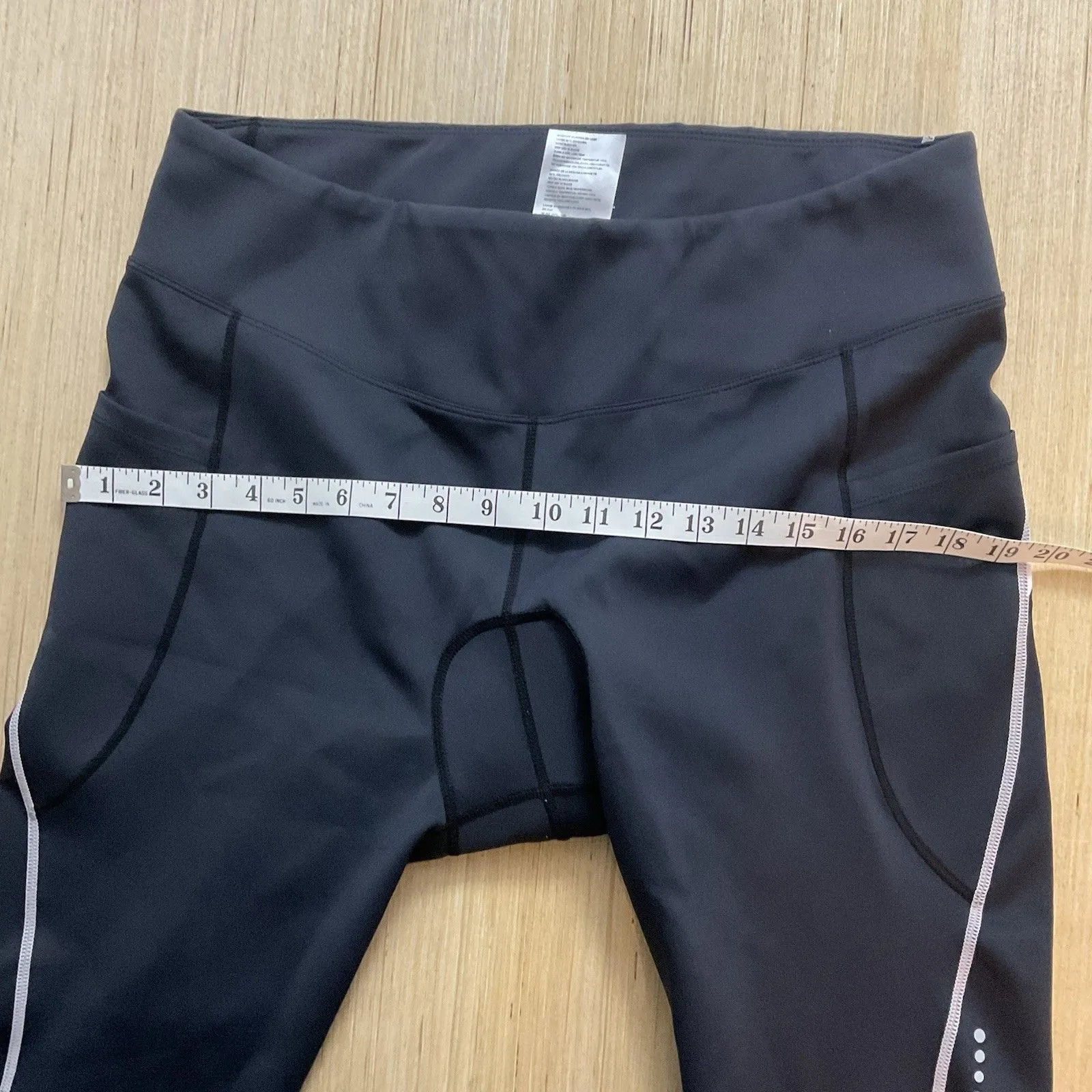 Baleaf Women's 3/4 Padded Bike Capris Pants Black Pink Stripe Size 3XL - Image 2