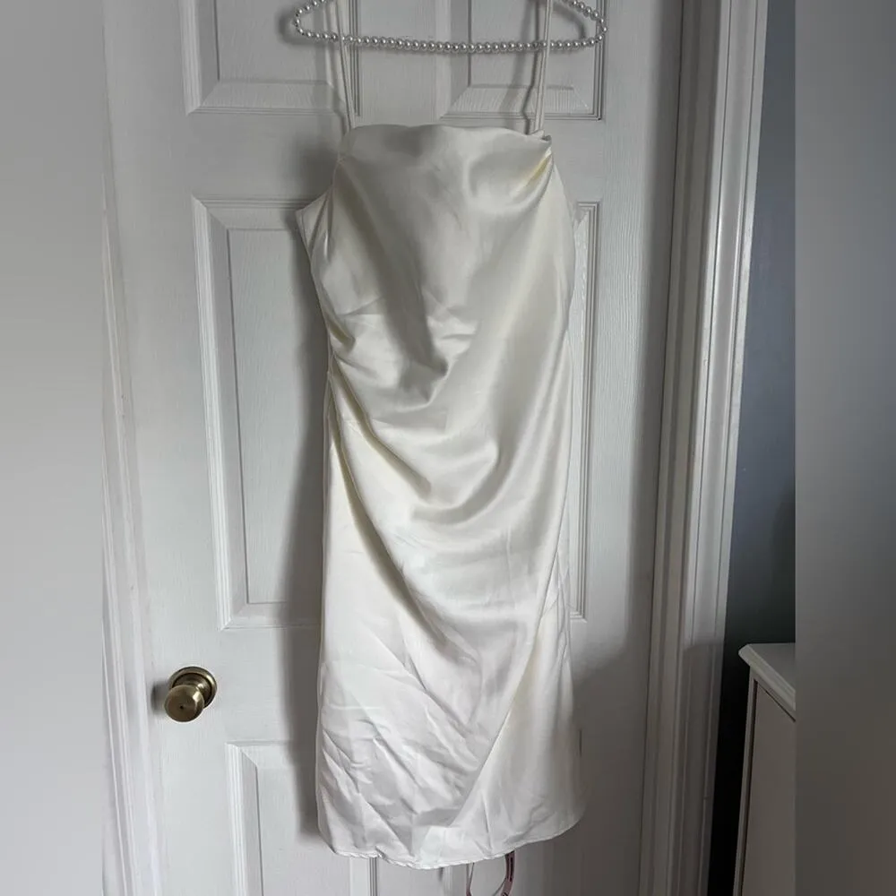 HOUSE OF CB Anja Ivory Satin Corset Dress NWT L+ 14/16 - Image 6