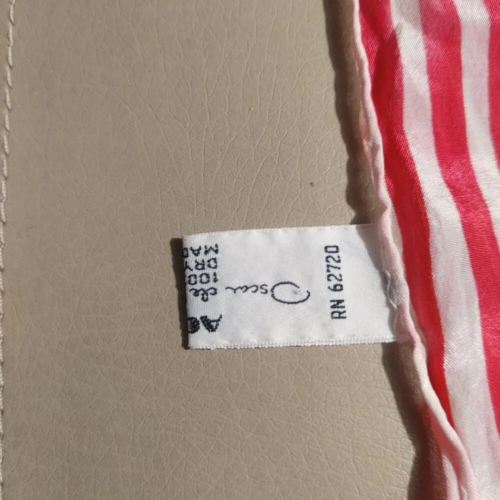 Oscar De La Renta Silk Scarf Twilly Vintage Abstract Red Black Print Japan READ - Image 16