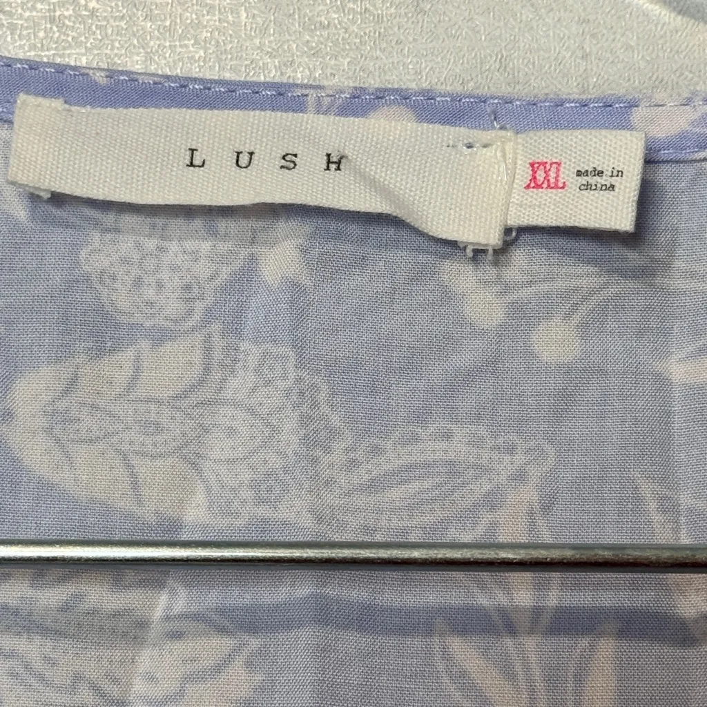 Lush Lavender Floral Tie-Front‎ Blouse - Image 6