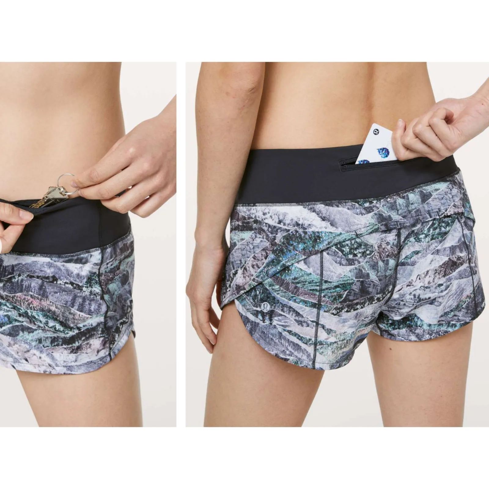 LULULEMON Speed Up Short 2.5" Springscape Black Running Shorts Womens 2 - Image 6