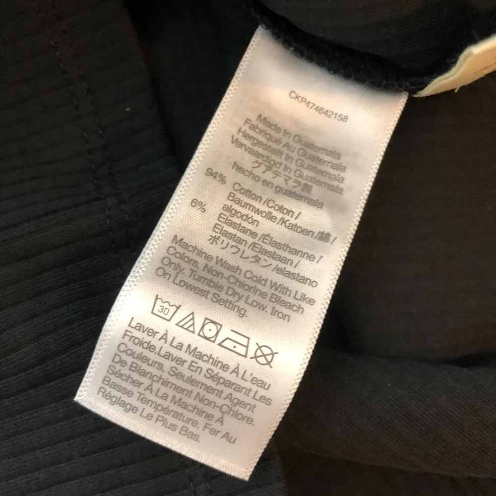 Madewell Womens One-Shoulder Crop Tank in Sleekhold Black Ribbed S - Image 6