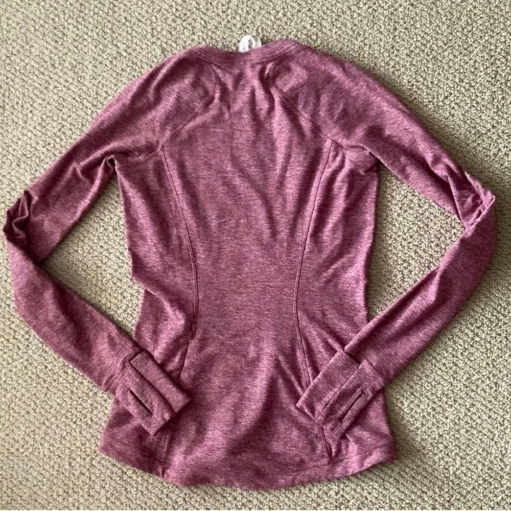 Lululemon Runderful Long Sleeve Shirt Heathered Misty Merlot Pink Sz 4 EUC $108 - Image 7