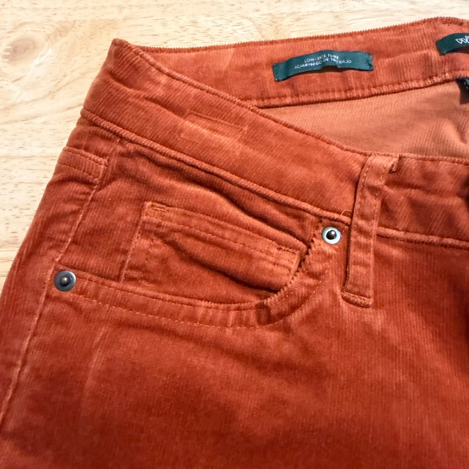 Wild Fable Women's Rust Orange Mid-Rise Corduroy Flare Pants - Size 2 - NWT - Image 3