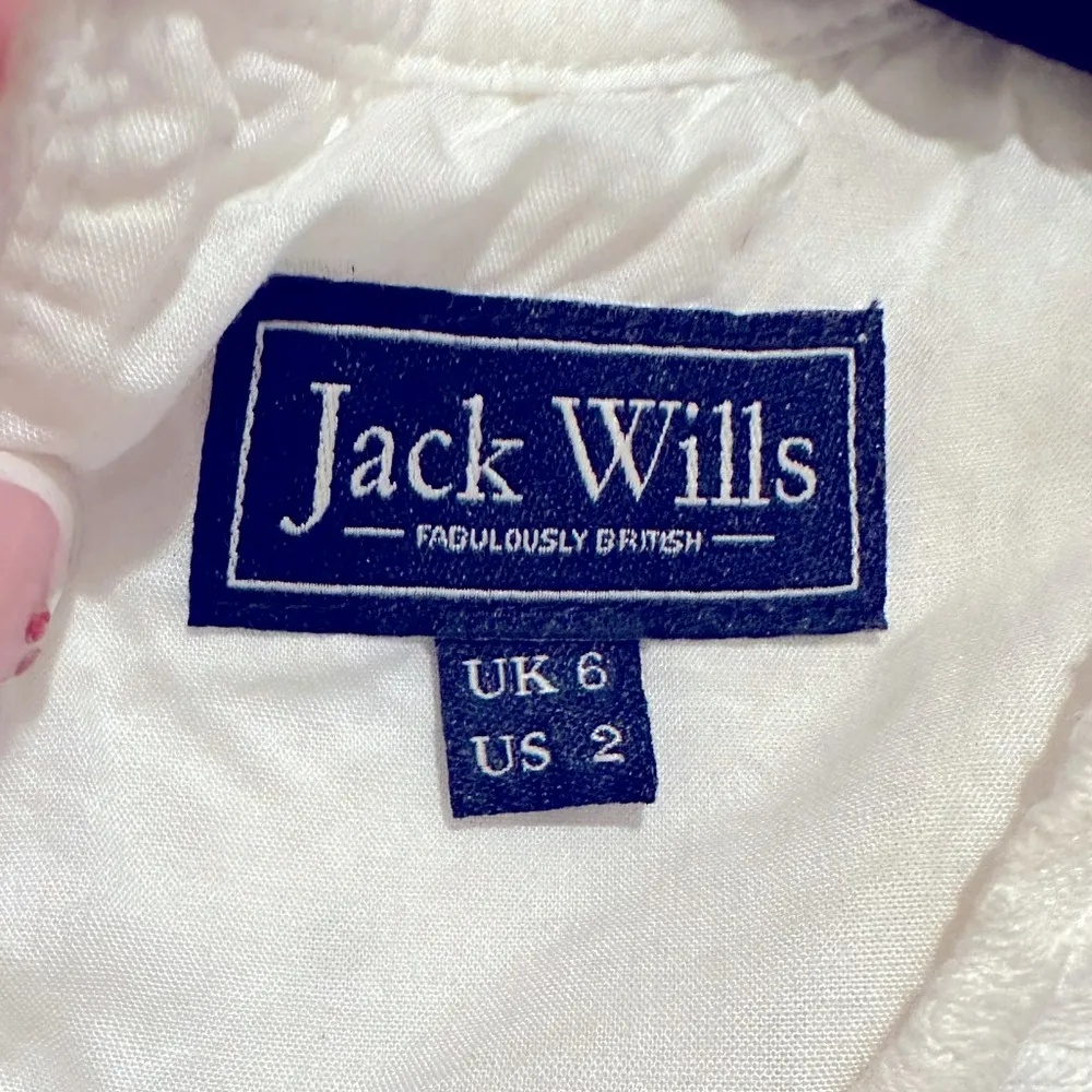 JACK WILLS CASTLECROFT LACE FLORAL SHORT SLEEVE ROUND NECK IVORY WHITE DRESS 2 - Image 4