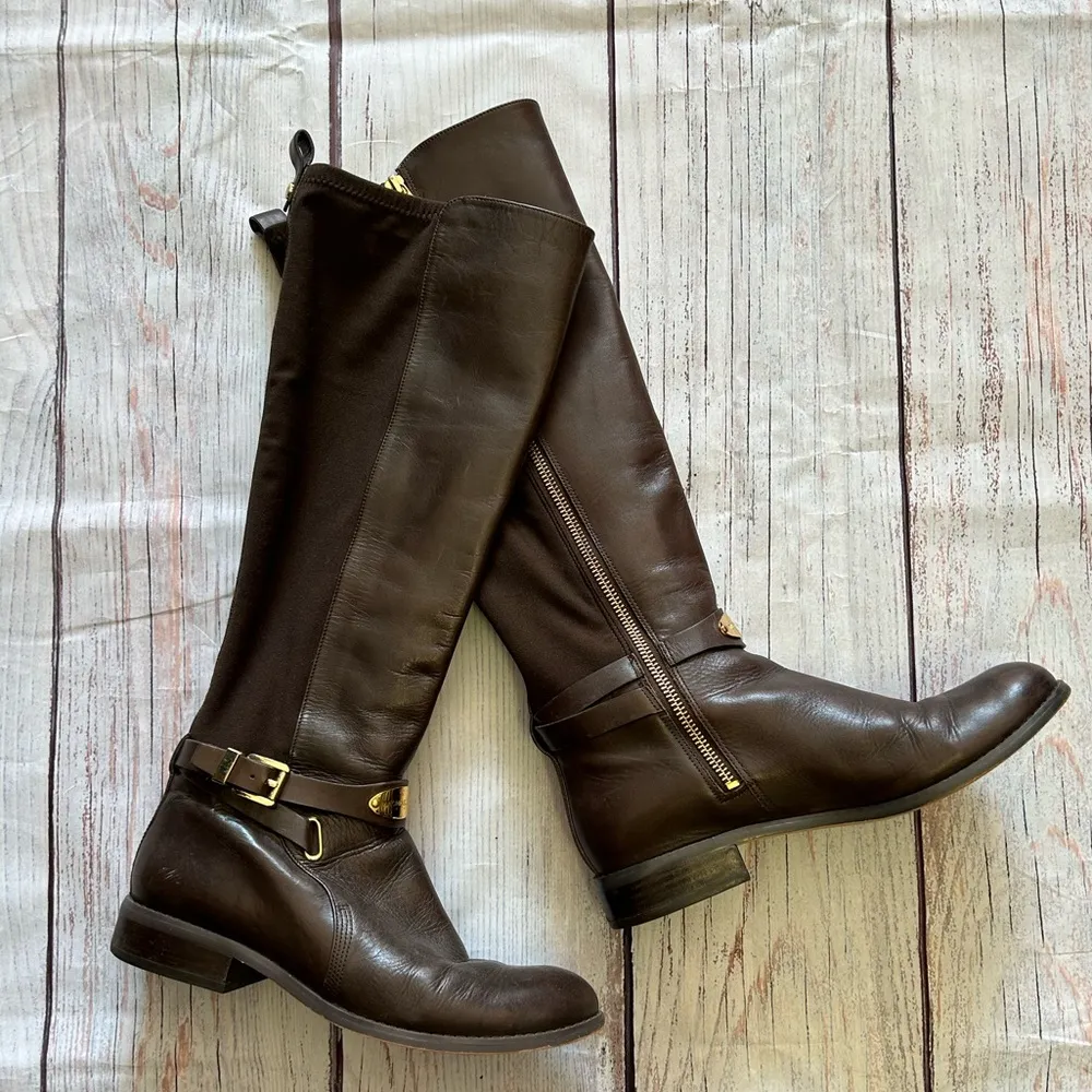 Michael by Michael Kors Arley Stretch Boots in Dark Brown - size 7 - Image 2