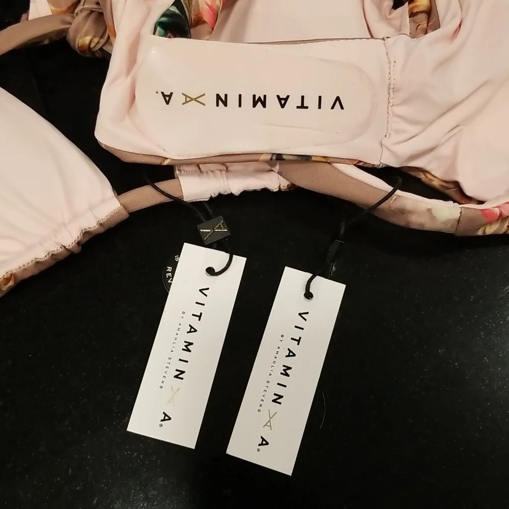 💕VITAMIN A💕 Bikini Set Talia Top + Luciana Bottom White Ginger 8 Medium M NWT - Image 13