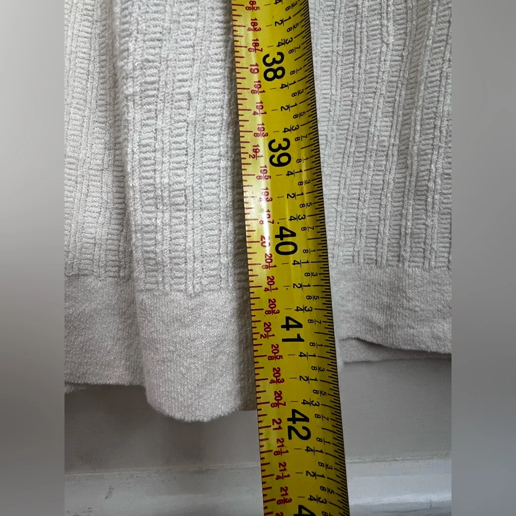 Eileen Fisher Cardigan Soft White Organic Linen Stretch Crepe Long sleeve L - Image 7