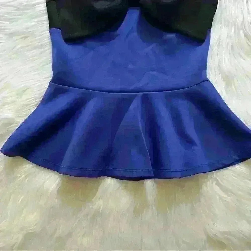 Body Central Y2K Strapless Bow Peplum Top Small - Image 3